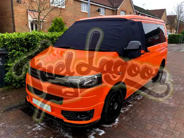 Windscreen VW T5 Window Front Screen Cover Curtain Wrap Black Campervan