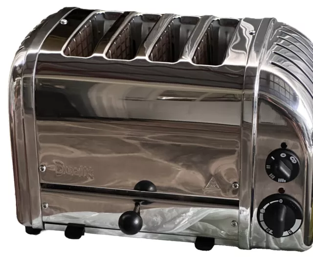 Dualit D4VMHA Classic 4-Slice Toaster Metallic Charcoal 1800 Watts