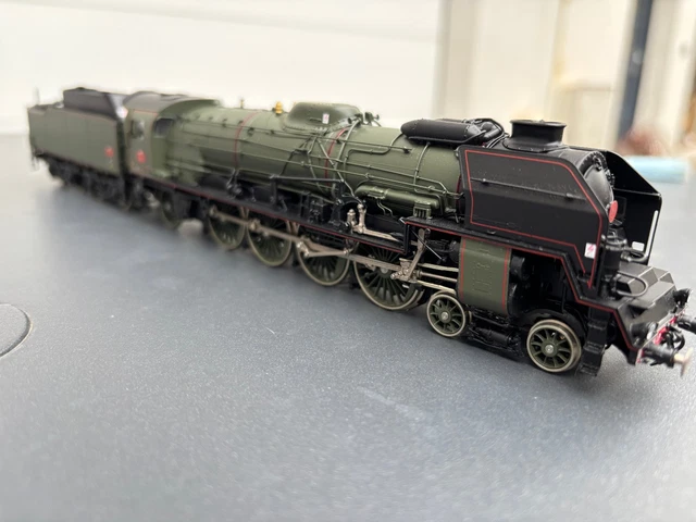 Locomotive Vapeur Lemaco 141 R 1187 - SNCF époque 3 - HO - Édition Limitée Laiton - Modèle Vitrine