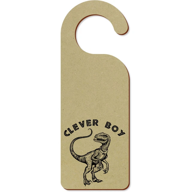 'Clever Boy Dinosaur' 200 mm x 72 mm colgador de puertas (DH00034855)