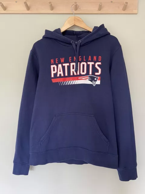 Nfl Team Apparel Mens New England Patriots Logo Print Hoodie Medium