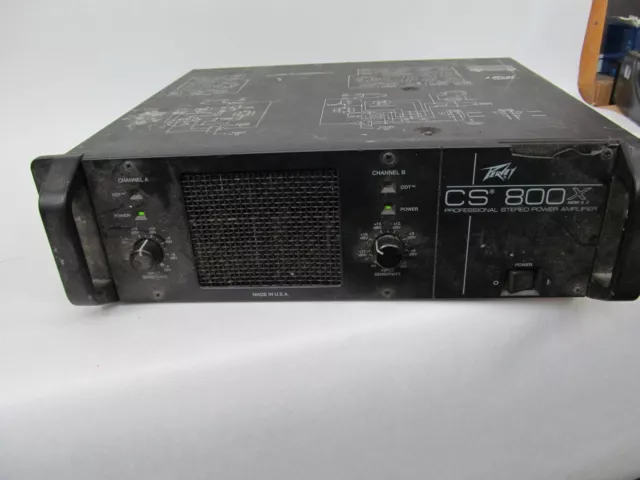 Peavey CS-800X Stereo Power Amplifier Rack Mount As is Read