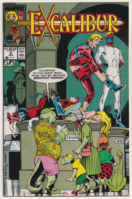 Excalibur 9 NM+ 9.6 Marvel 1989 Alan Davis Chris Claremont
