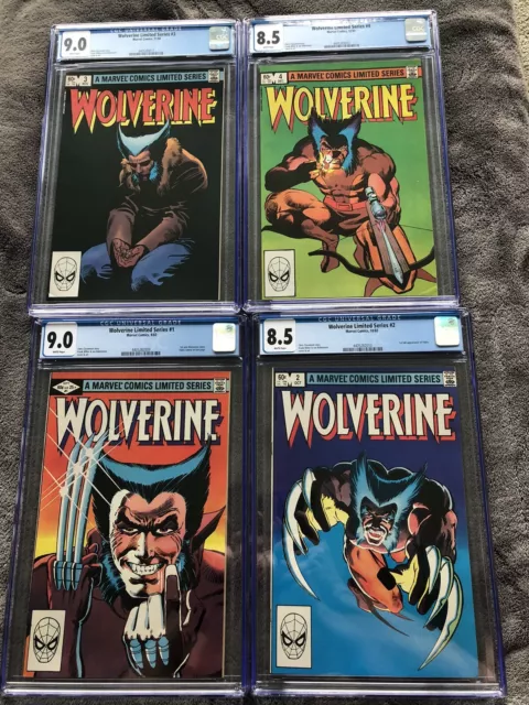 Complete Wolverine 1982 Limited Series #1-4 - Marvel Comics - CGC Graded 9.0-8.5