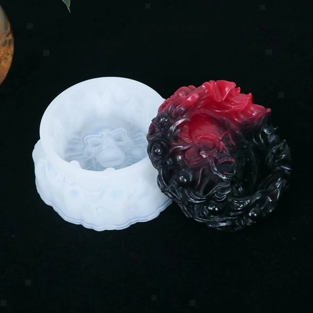 Skull Ashtray   Epoxy Resin Casting Making Mould Craft for Halloween