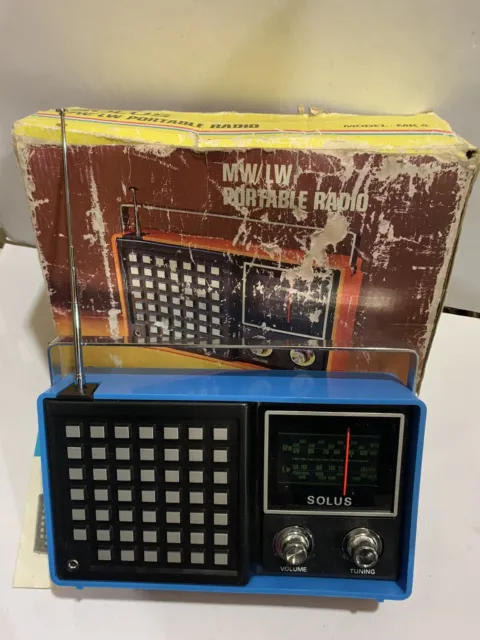 RADIO DE COLECCIÓN SOLUS 2 BANDAS MW (-AM) -LW AÑOS 1960-1980 RARA Eléctrica y Batería 2