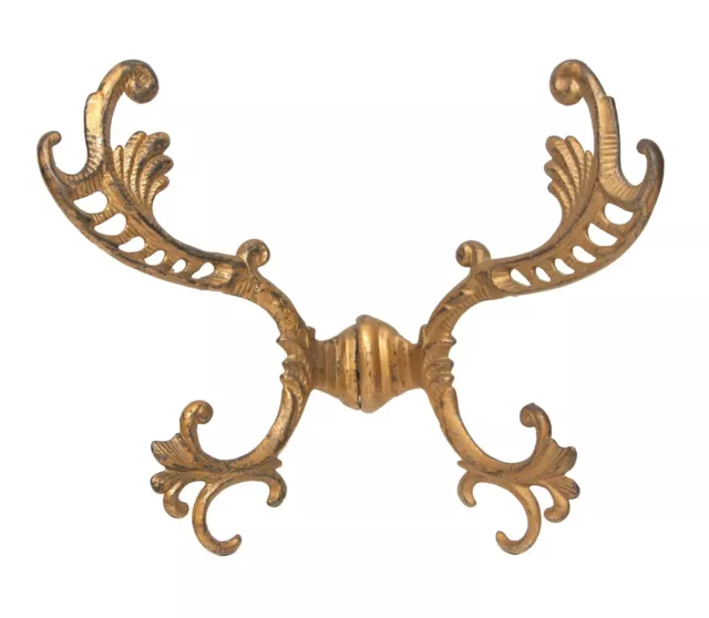 Ornate French Cast Iron Double Hall Tree Hook