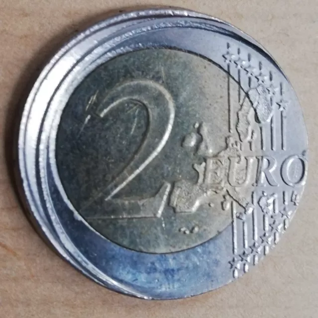 Monnaie Fautée 2 Euro Belgique 2004 Frappe Casquette Fautée Spectaculaire !!!!!