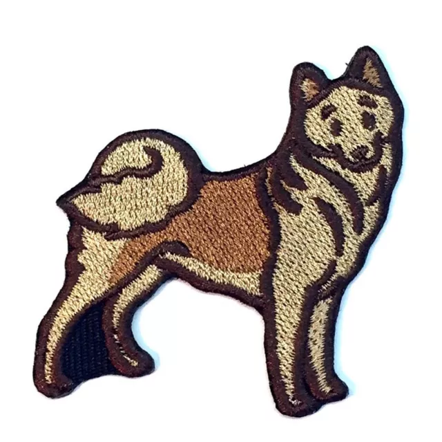 Finnish Spitz Iron On Embroidered Patch