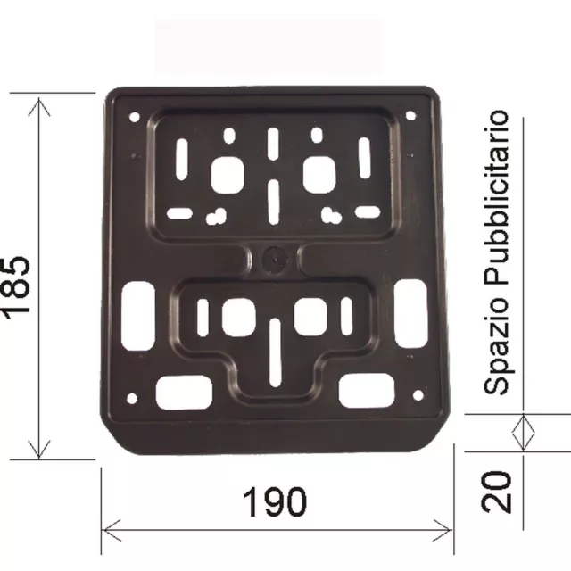 Support Plaque D'Immatriculation Scooter Moto Européen Piaggio 125 pour Vespa >