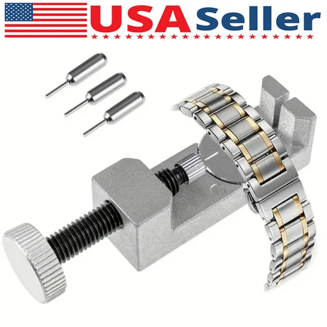 Metal Adjustable Watch Band Strap Bracelet Link Pin Remover Repair Tool Kit US