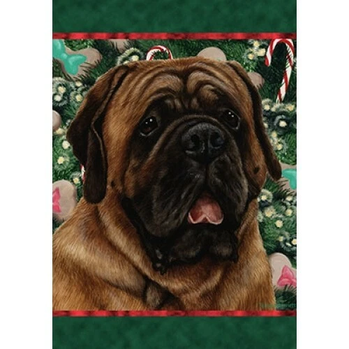Christmas Holiday Garden Flag - Red Mastiff 142761