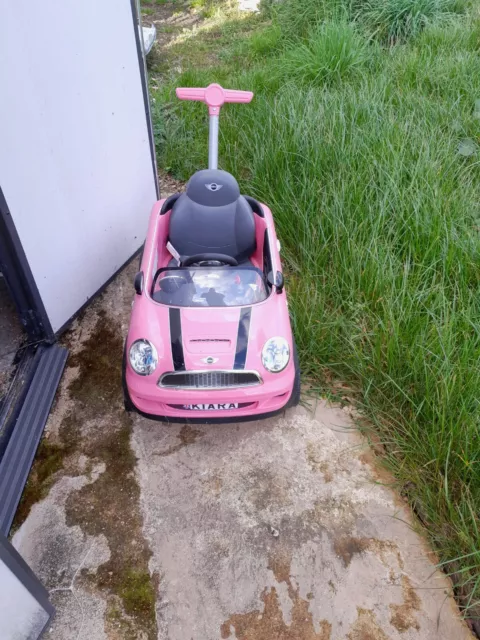 Mini Cooper Pink Push Along Girls Car