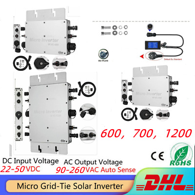 Inversor solar MPPT 300W-1200W GridTie MPPT micro inversor 22-50V con LCD