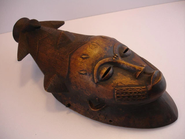 Chokwe Mask Democratic Republic of Congo Inticately Carved Wooden Passport RARE!