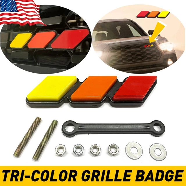 For Toyota Tacoma 4Runner Tundra Rav4 Highlander TRD Grille Badge EMBLEM 3Colors