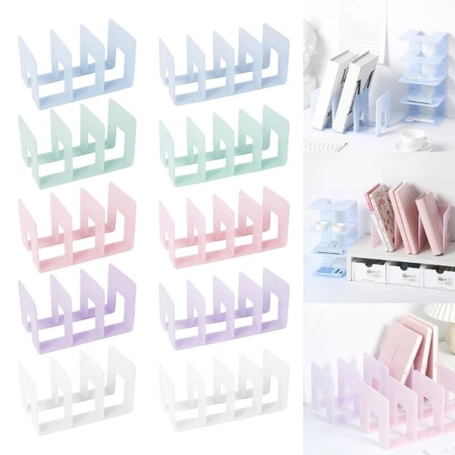 Desktop Bookshelf Office Storage Rack Desk Storage Box Display Stand Bookcase 2