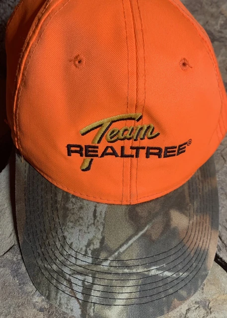 Team Realtree Blaze Orange Hat. One Size Fits Most. Okay Condition