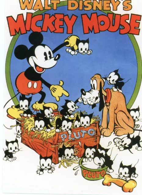 Mickey's Pal Pluto, 1933, with Disney's Mickey Mouse --POSTCARD