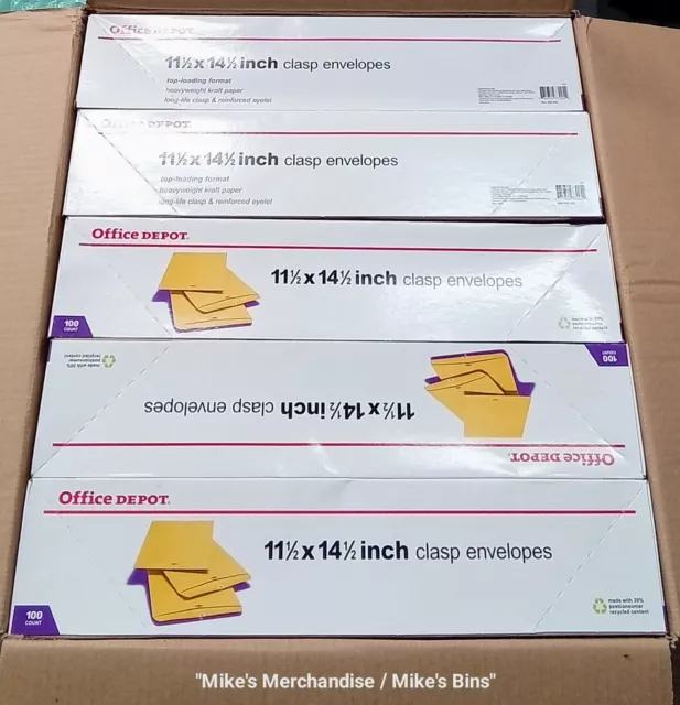 *500* Office Depot Brand 11-1/2" x 14-1/2" Manila Envelopes, Clasp Closure