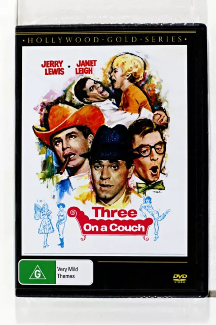 Three on a Couch (1966) DVD Region 4 New Sealed - Jerry Lewis, Janet Leigh