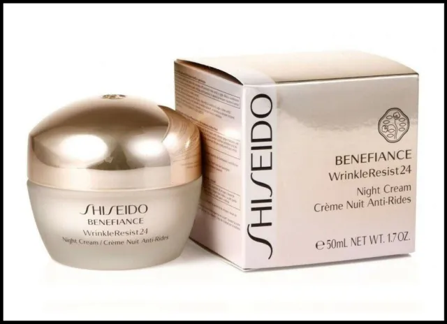 Crema de noche Shiseido Benefiance WrinkleResist24 1,7 oz NUEVA EN CAJA FRASCO SELLADO