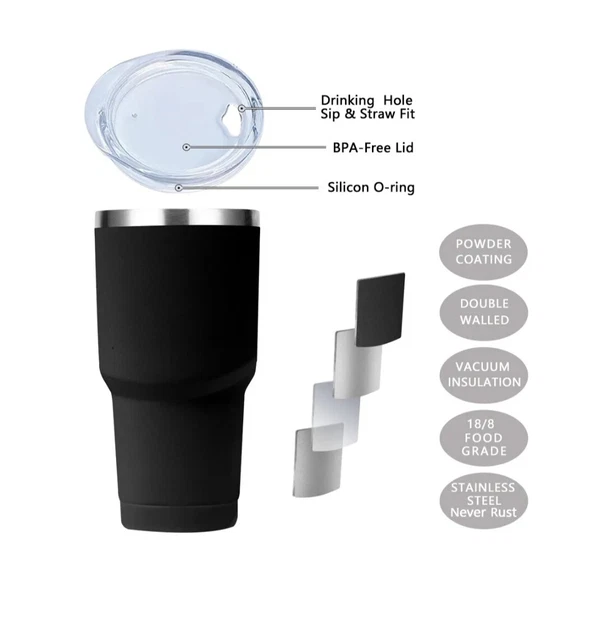 Tumbler 30oz Stainless Steel Vacuum Double Wall Insulation Travel Sport Bottle