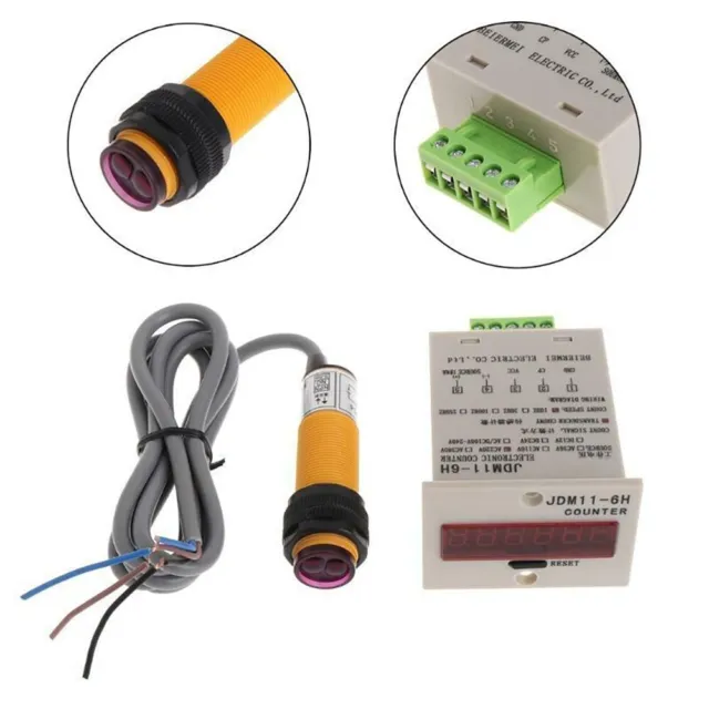 Contatore LED 6 cifre ad alta precisione con interruttore sensore fotoelettrico