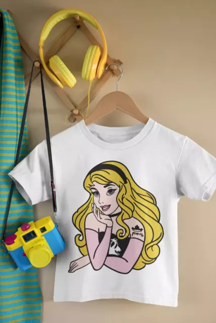 Punk Aurora aus Dornröschen  Kinder Bio Baumwolle T-Shirt für Mädchen Film