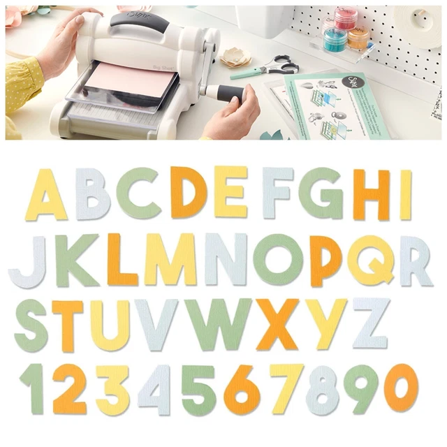 NEW SIZZIX BIGZ XL Die Chunky Alphabets Numbers Emily Tootle Die