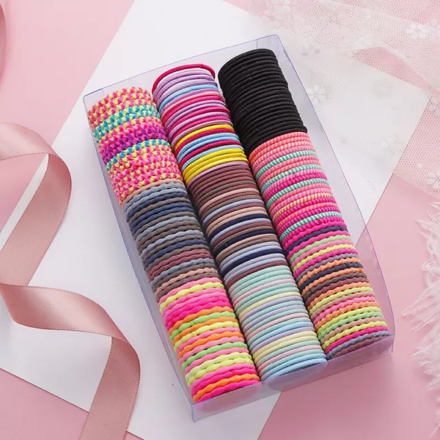 50Pcs Hair Tie Hair Rope Ring Rubber Band Elastic Ponytail Holder Girls Gift