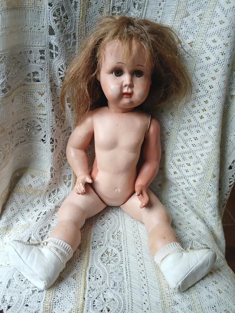 BELLA Lot 2 Poupée Sexuée Arnold et Magnolia 39cm 1984 Bréchet Jouet Ancien