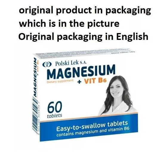 MAGNEZ + VIT B6 Magnesium with Vitamin B6 ( 60 ) tablets magne b6 exp