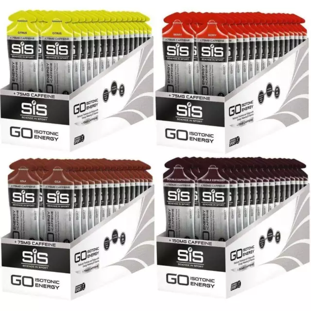 SiS Go Energy Gele 60ml Plus Koffein Box mit 30 Sporternährungsergänzung