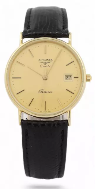 Longines presence sales quartz gold