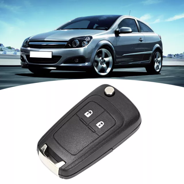 Neu Schwarz 2 Tasten Flip Car Key Fob Fall Shell Zubehör für Opel