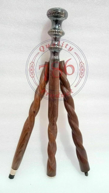 Dekorativer Gehstock Aus Holz Mit Adlerkopf-Griff – Handgefertigt, Antiker Look & Rutschfeste Gummispitze | Aus Palisander & Messing | Für Damen & Herren | 95 Cm