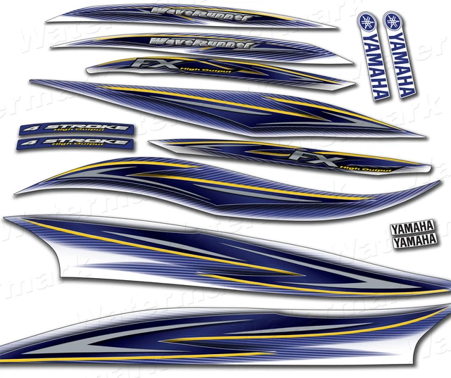 thumbnail image 2 of Yamaha Waverunner FX HO Cruiser 2004-2005 Graphics Decal Sticker Kit - Red 2 of 5