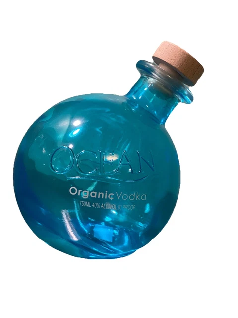 OCEAN オーガニックウォッカ 青色 Hawaiian Ocean Organic Vodka Alcohol Blue-tint Bottle W