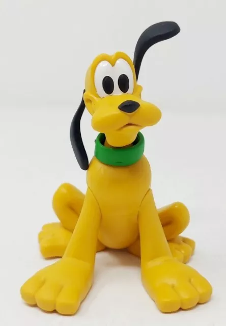 Disney Store 4" PLUTO PVC Figure Toybox Figurine Mickey Mouse Toy Yellow Dog