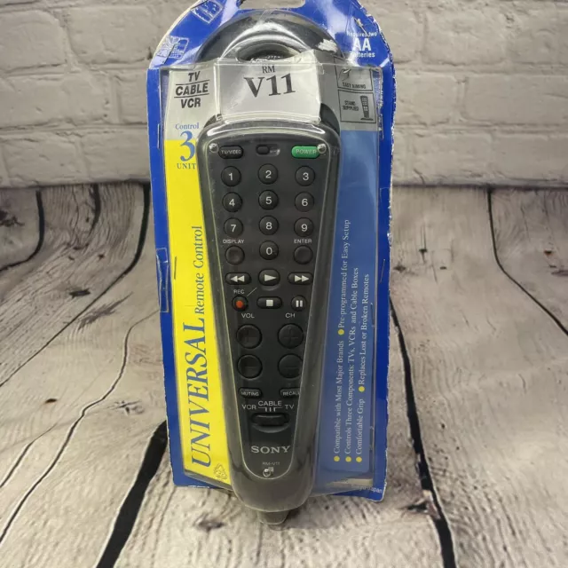 Sony RM-V11 Tv VCR Cable Universal Remote Control New. Distressed box