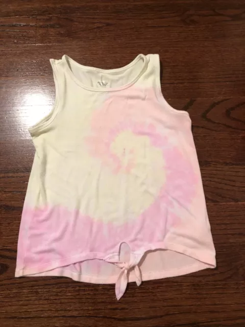 Girl’s Justice Pastel Pink/Yellow/Orange Tie Dye Sleeveless Top Size 12