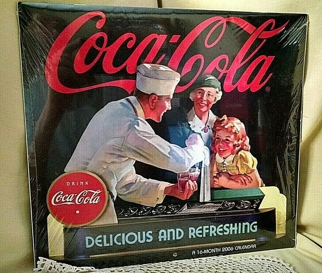Coke Calendar New Coca Cola 2006 16 Month Hometown Graphics 12 X 11" Wmh316-28.