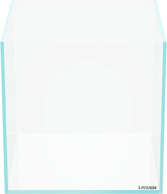 25C 3.7 Gallon Cube Rimless Low Iron Aquarium Tank, W9.84×D9.84×H9.84 In(25X25X2