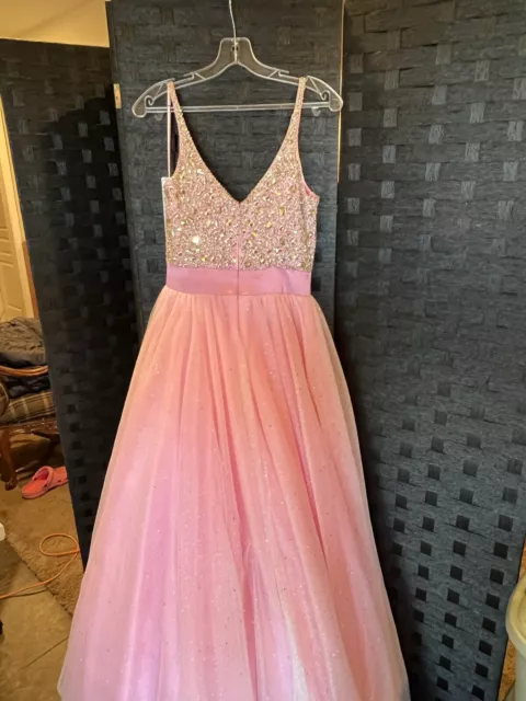 Johnathan Kayne Pageant / Prom Dress Stoned Bodice with Glitter Tule Skirt 2