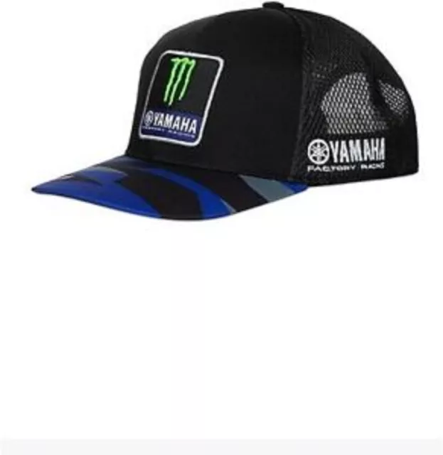 VR46 Cappellino Con Visiera Replica Team Yamaha Monster ,Uomo,One Size,Nero