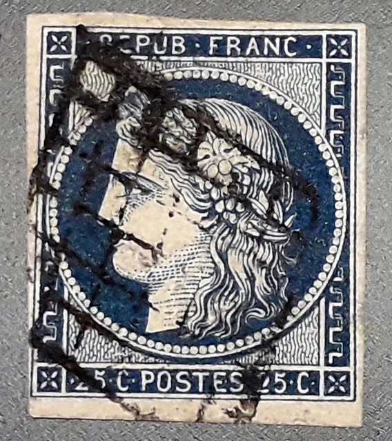 Timbre de France 1849 Cérès 2 x 20 cts (REPRODUCTION) - Collection