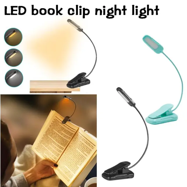 9 LED Book Light, 3 Eye-Protecting Modes Reading Light Book Lamp、