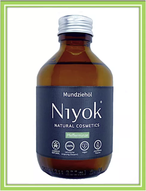 Niyok Mundziehöl Mundspülung ohne Fluorid Pfefferminze 200ml |€44,75/L