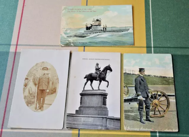 Pre Ww1 Gunnery Lieutenant C Clas Submarine Kaiser Statue Rp Solder In Uniform